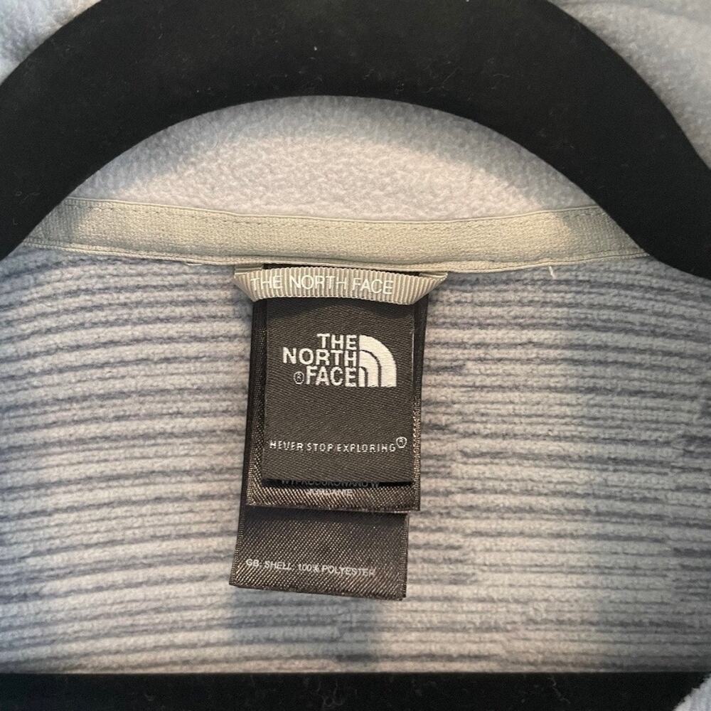 The North Face Glacier 1/4 Zip Mock Neck Medium Gray Fleece Pullover Jacket - Picture 8 of 16